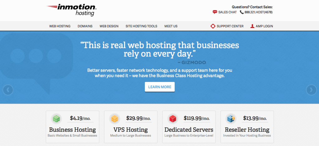 inmotionhosting screen